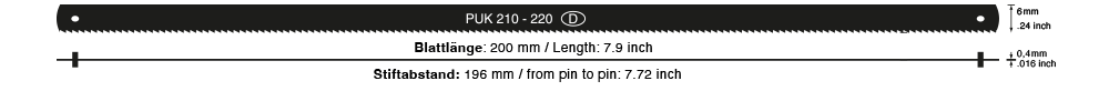 PUK Sägeblätter_200 mm Länge