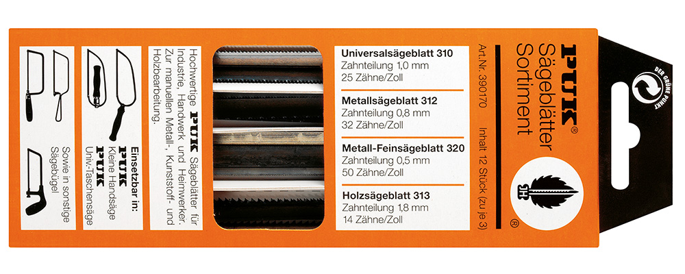 PUK Sägeblätter Sortiment