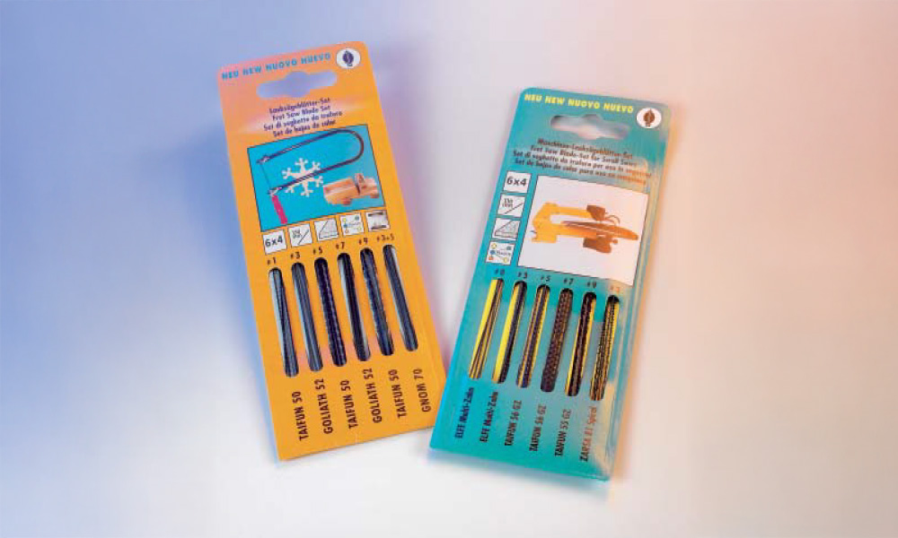 Holz-Laubsägeblätterset, Metall-Laubsägeblätterset