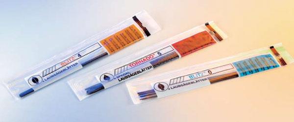 Verpackungseinheiten Holz-/Plastik-Laubsägeblätter