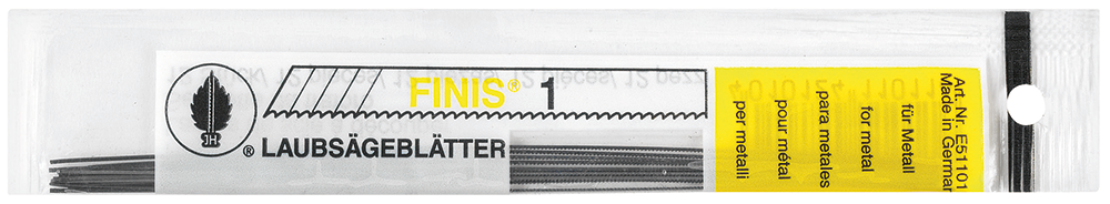 Verpackungen Metall Laubsägeblätter
