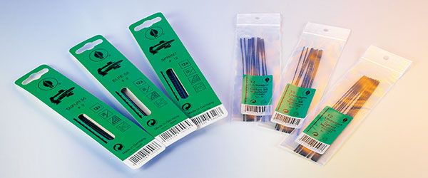 Verpackungseinheiten Holz-/Plastik-Laubsägeblätter, Maschineneinsatz